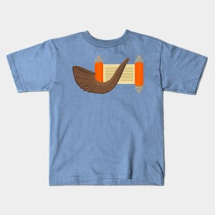 Yom Kippur Rosh Hashanah Torah Shofar Kids T-Shirt